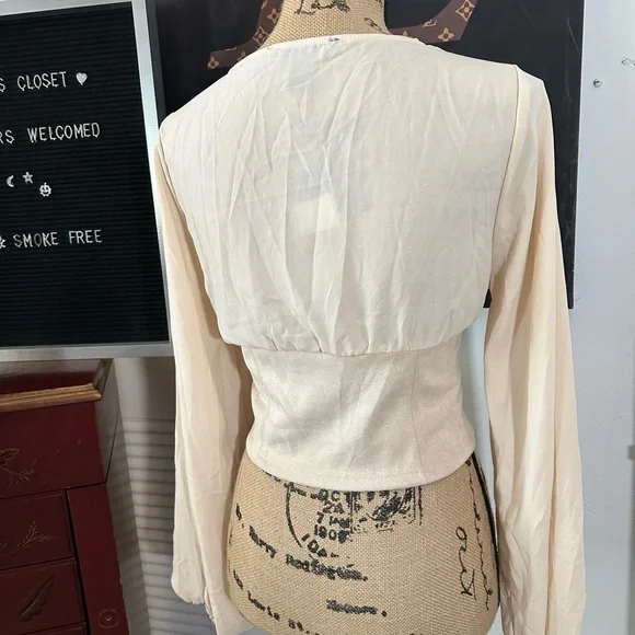 🆕Love X Design Long Sleeve Corset Top - Picture 13 of 16